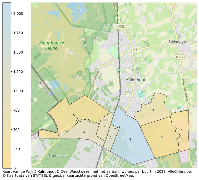 Aantal inwoners op de kaart van de Wijk 2 Kalmthout & Deel Wuustwezel: Op deze pagina vind je veel informatie over inwoners (zoals de verdeling naar leeftijdsgroepen, gezinssamenstelling, geslacht, autochtoon of Belgisch met een immigratie achtergrond,...), woningen (aantallen, types, prijs ontwikkeling, gebruik, type eigendom,...) en méér (autobezit, energieverbruik,...)  op basis van open data van STATBEL en diverse andere bronnen!