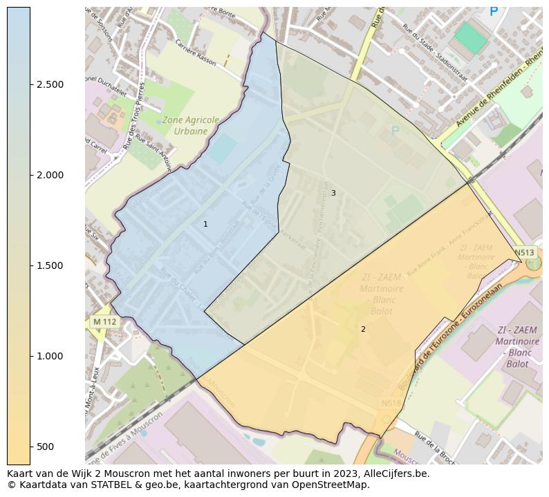 Aantal inwoners op de kaart van de Wijk 2 Mouscron: Op deze pagina vind je veel informatie over inwoners (zoals de verdeling naar leeftijdsgroepen, gezinssamenstelling, geslacht, autochtoon of Belgisch met een immigratie achtergrond,...), woningen (aantallen, types, prijs ontwikkeling, gebruik, type eigendom,...) en méér (autobezit, energieverbruik,...)  op basis van open data van STATBEL en diverse andere bronnen!