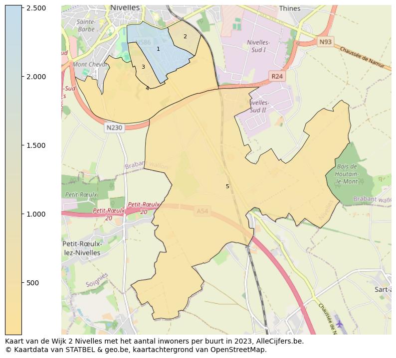 Aantal inwoners op de kaart van de Wijk 2 Nivelles: Op deze pagina vind je veel informatie over inwoners (zoals de verdeling naar leeftijdsgroepen, gezinssamenstelling, geslacht, autochtoon of Belgisch met een immigratie achtergrond,...), woningen (aantallen, types, prijs ontwikkeling, gebruik, type eigendom,...) en méér (autobezit, energieverbruik,...)  op basis van open data van STATBEL en diverse andere bronnen!