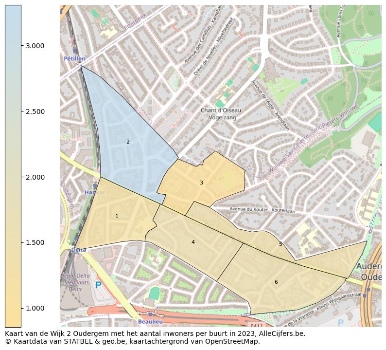 Aantal inwoners op de kaart van de Wijk 2 Oudergem: Op deze pagina vind je veel informatie over inwoners (zoals de verdeling naar leeftijdsgroepen, gezinssamenstelling, geslacht, autochtoon of Belgisch met een immigratie achtergrond,...), woningen (aantallen, types, prijs ontwikkeling, gebruik, type eigendom,...) en méér (autobezit, energieverbruik,...)  op basis van open data van STATBEL en diverse andere bronnen!