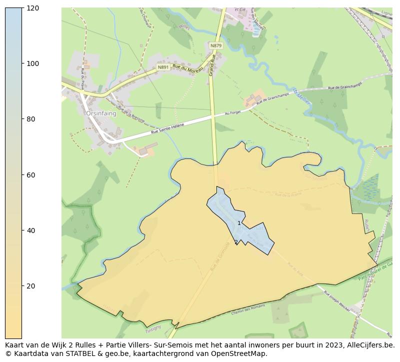 Aantal inwoners op de kaart van de Wijk 2 Rulles + Partie Villers- Sur-Semois: Op deze pagina vind je veel informatie over inwoners (zoals de verdeling naar leeftijdsgroepen, gezinssamenstelling, geslacht, autochtoon of Belgisch met een immigratie achtergrond,...), woningen (aantallen, types, prijs ontwikkeling, gebruik, type eigendom,...) en méér (autobezit, energieverbruik,...)  op basis van open data van STATBEL en diverse andere bronnen!