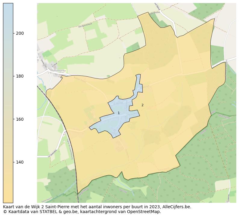 Aantal inwoners op de kaart van de Wijk 2 Saint-Pierre: Op deze pagina vind je veel informatie over inwoners (zoals de verdeling naar leeftijdsgroepen, gezinssamenstelling, geslacht, autochtoon of Belgisch met een immigratie achtergrond,...), woningen (aantallen, types, prijs ontwikkeling, gebruik, type eigendom,...) en méér (autobezit, energieverbruik,...)  op basis van open data van STATBEL en diverse andere bronnen!