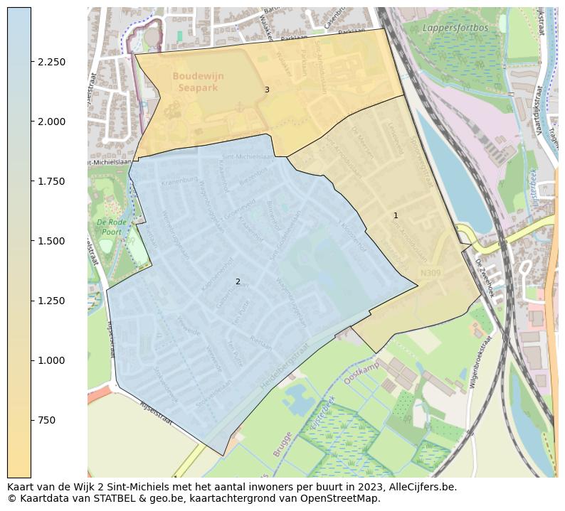 Aantal inwoners op de kaart van de Wijk 2 Sint-Michiels: Op deze pagina vind je veel informatie over inwoners (zoals de verdeling naar leeftijdsgroepen, gezinssamenstelling, geslacht, autochtoon of Belgisch met een immigratie achtergrond,...), woningen (aantallen, types, prijs ontwikkeling, gebruik, type eigendom,...) en méér (autobezit, energieverbruik,...)  op basis van open data van STATBEL en diverse andere bronnen!