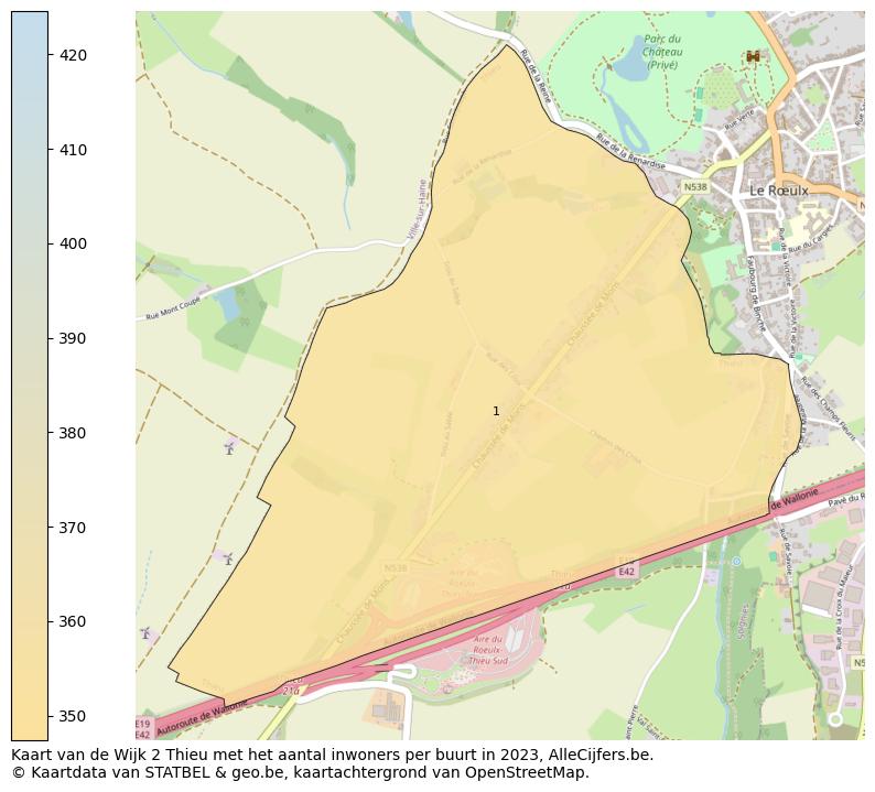Aantal inwoners op de kaart van de Wijk 2 Thieu: Op deze pagina vind je veel informatie over inwoners (zoals de verdeling naar leeftijdsgroepen, gezinssamenstelling, geslacht, autochtoon of Belgisch met een immigratie achtergrond,...), woningen (aantallen, types, prijs ontwikkeling, gebruik, type eigendom,...) en méér (autobezit, energieverbruik,...)  op basis van open data van STATBEL en diverse andere bronnen!