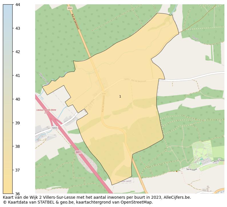 Aantal inwoners op de kaart van de Wijk 2 Villers-Sur-Lesse: Op deze pagina vind je veel informatie over inwoners (zoals de verdeling naar leeftijdsgroepen, gezinssamenstelling, geslacht, autochtoon of Belgisch met een immigratie achtergrond,...), woningen (aantallen, types, prijs ontwikkeling, gebruik, type eigendom,...) en méér (autobezit, energieverbruik,...)  op basis van open data van STATBEL en diverse andere bronnen!