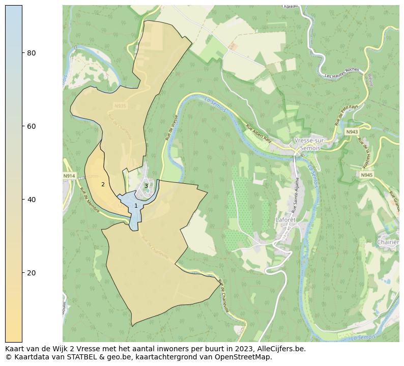 Aantal inwoners op de kaart van de Wijk 2 Vresse: Op deze pagina vind je veel informatie over inwoners (zoals de verdeling naar leeftijdsgroepen, gezinssamenstelling, geslacht, autochtoon of Belgisch met een immigratie achtergrond,...), woningen (aantallen, types, prijs ontwikkeling, gebruik, type eigendom,...) en méér (autobezit, energieverbruik,...)  op basis van open data van STATBEL en diverse andere bronnen!