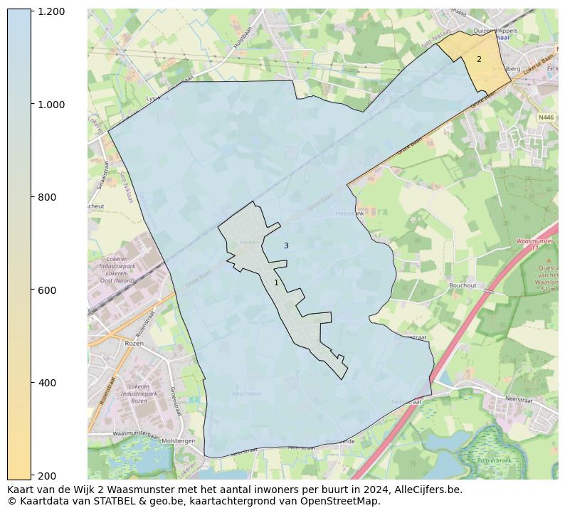 Aantal inwoners op de kaart van de Wijk 2 Waasmunster: Op deze pagina vind je veel informatie over inwoners (zoals de verdeling naar leeftijdsgroepen, gezinssamenstelling, geslacht, autochtoon of Belgisch met een immigratie achtergrond,...), woningen (aantallen, types, prijs ontwikkeling, gebruik, type eigendom,...) en méér (autobezit, energieverbruik,...)  op basis van open data van STATBEL en diverse andere bronnen!