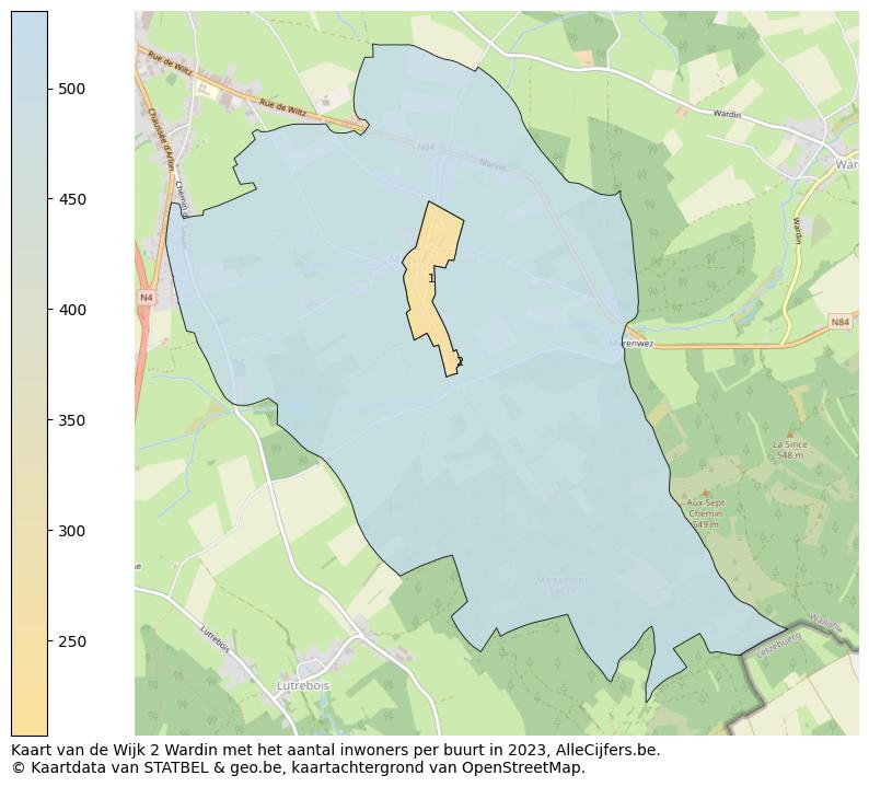 Aantal inwoners op de kaart van de Wijk 2 Wardin: Op deze pagina vind je veel informatie over inwoners (zoals de verdeling naar leeftijdsgroepen, gezinssamenstelling, geslacht, autochtoon of Belgisch met een immigratie achtergrond,...), woningen (aantallen, types, prijs ontwikkeling, gebruik, type eigendom,...) en méér (autobezit, energieverbruik,...)  op basis van open data van STATBEL en diverse andere bronnen!