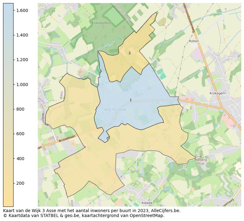 Aantal inwoners op de kaart van de Wijk 3 Asse: Op deze pagina vind je veel informatie over inwoners (zoals de verdeling naar leeftijdsgroepen, gezinssamenstelling, geslacht, autochtoon of Belgisch met een immigratie achtergrond,...), woningen (aantallen, types, prijs ontwikkeling, gebruik, type eigendom,...) en méér (autobezit, energieverbruik,...)  op basis van open data van STATBEL en diverse andere bronnen!