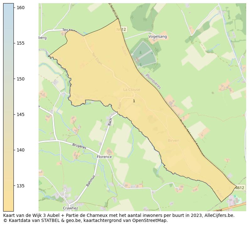 Aantal inwoners op de kaart van de Wijk 3 Aubel + Partie de Charneux: Op deze pagina vind je veel informatie over inwoners (zoals de verdeling naar leeftijdsgroepen, gezinssamenstelling, geslacht, autochtoon of Belgisch met een immigratie achtergrond,...), woningen (aantallen, types, prijs ontwikkeling, gebruik, type eigendom,...) en méér (autobezit, energieverbruik,...)  op basis van open data van STATBEL en diverse andere bronnen!