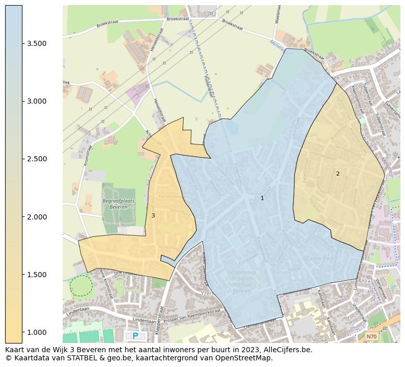Aantal inwoners op de kaart van de Wijk 3 Beveren: Op deze pagina vind je veel informatie over inwoners (zoals de verdeling naar leeftijdsgroepen, gezinssamenstelling, geslacht, autochtoon of Belgisch met een immigratie achtergrond,...), woningen (aantallen, types, prijs ontwikkeling, gebruik, type eigendom,...) en méér (autobezit, energieverbruik,...)  op basis van open data van STATBEL en diverse andere bronnen!