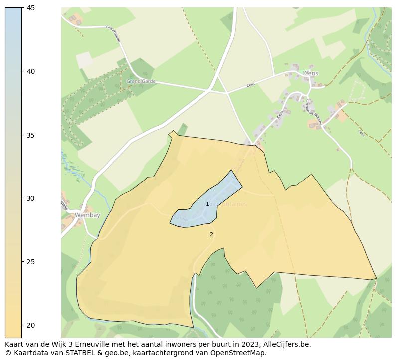 Aantal inwoners op de kaart van de Wijk 3 Erneuville: Op deze pagina vind je veel informatie over inwoners (zoals de verdeling naar leeftijdsgroepen, gezinssamenstelling, geslacht, autochtoon of Belgisch met een immigratie achtergrond,...), woningen (aantallen, types, prijs ontwikkeling, gebruik, type eigendom,...) en méér (autobezit, energieverbruik,...)  op basis van open data van STATBEL en diverse andere bronnen!