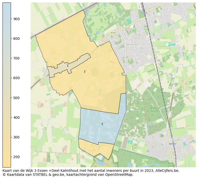 Aantal inwoners op de kaart van de Wijk 3 Essen +Deel Kalmthout: Op deze pagina vind je veel informatie over inwoners (zoals de verdeling naar leeftijdsgroepen, gezinssamenstelling, geslacht, autochtoon of Belgisch met een immigratie achtergrond,...), woningen (aantallen, types, prijs ontwikkeling, gebruik, type eigendom,...) en méér (autobezit, energieverbruik,...)  op basis van open data van STATBEL en diverse andere bronnen!