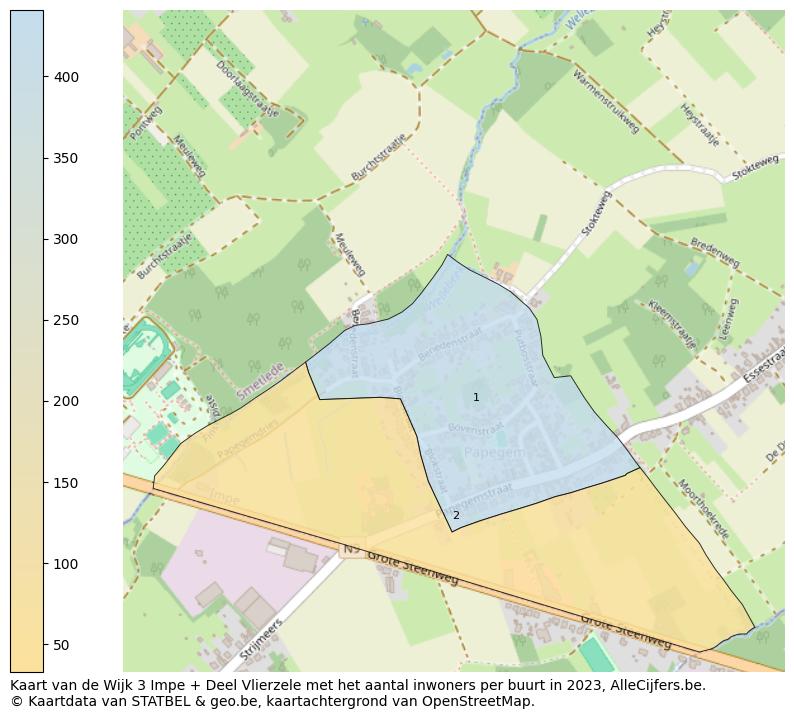 Aantal inwoners op de kaart van de Wijk 3 Impe + Deel Vlierzele: Op deze pagina vind je veel informatie over inwoners (zoals de verdeling naar leeftijdsgroepen, gezinssamenstelling, geslacht, autochtoon of Belgisch met een immigratie achtergrond,...), woningen (aantallen, types, prijs ontwikkeling, gebruik, type eigendom,...) en méér (autobezit, energieverbruik,...)  op basis van open data van STATBEL en diverse andere bronnen!