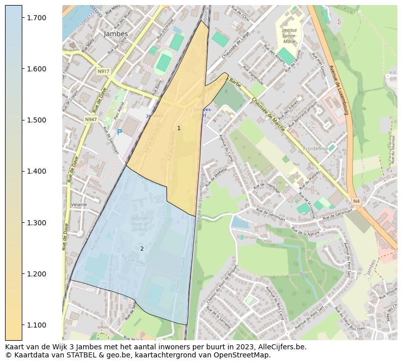Aantal inwoners op de kaart van de Wijk 3 Jambes: Op deze pagina vind je veel informatie over inwoners (zoals de verdeling naar leeftijdsgroepen, gezinssamenstelling, geslacht, autochtoon of Belgisch met een immigratie achtergrond,...), woningen (aantallen, types, prijs ontwikkeling, gebruik, type eigendom,...) en méér (autobezit, energieverbruik,...)  op basis van open data van STATBEL en diverse andere bronnen!