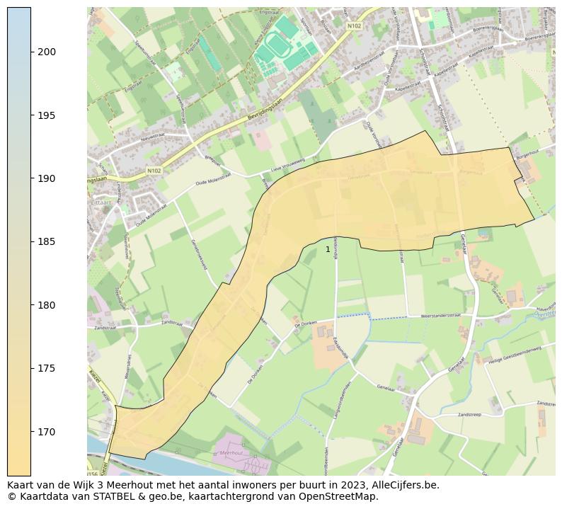 Aantal inwoners op de kaart van de Wijk 3 Meerhout: Op deze pagina vind je veel informatie over inwoners (zoals de verdeling naar leeftijdsgroepen, gezinssamenstelling, geslacht, autochtoon of Belgisch met een immigratie achtergrond,...), woningen (aantallen, types, prijs ontwikkeling, gebruik, type eigendom,...) en méér (autobezit, energieverbruik,...)  op basis van open data van STATBEL en diverse andere bronnen!