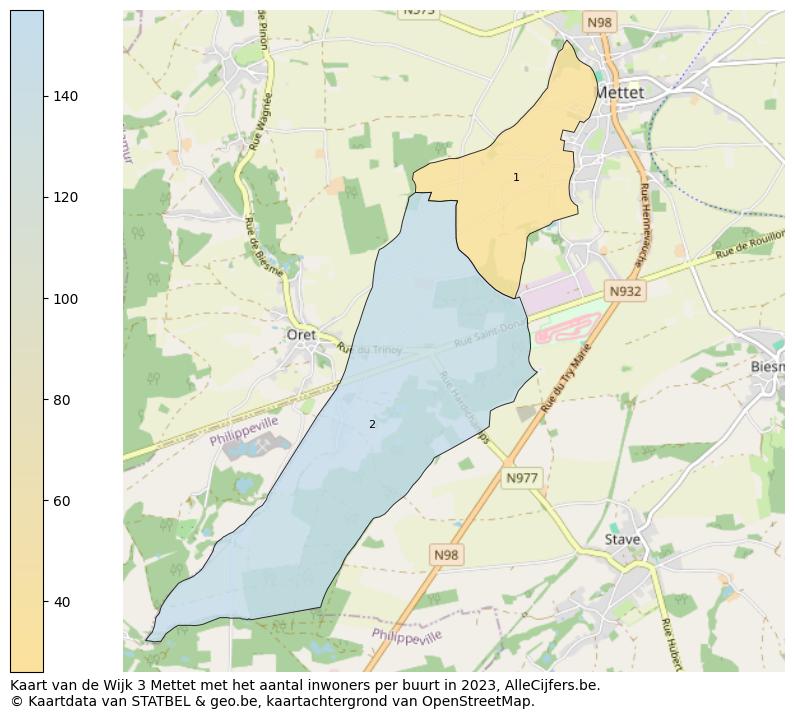 Aantal inwoners op de kaart van de Wijk 3 Mettet: Op deze pagina vind je veel informatie over inwoners (zoals de verdeling naar leeftijdsgroepen, gezinssamenstelling, geslacht, autochtoon of Belgisch met een immigratie achtergrond,...), woningen (aantallen, types, prijs ontwikkeling, gebruik, type eigendom,...) en méér (autobezit, energieverbruik,...)  op basis van open data van STATBEL en diverse andere bronnen!