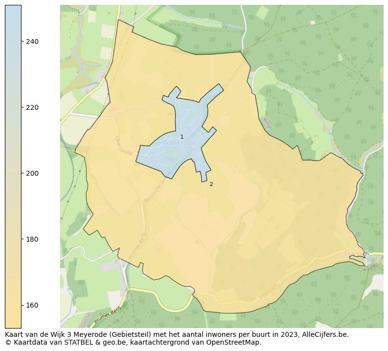 Aantal inwoners op de kaart van de Wijk 3 Meyerode (Gebietsteil): Op deze pagina vind je veel informatie over inwoners (zoals de verdeling naar leeftijdsgroepen, gezinssamenstelling, geslacht, autochtoon of Belgisch met een immigratie achtergrond,...), woningen (aantallen, types, prijs ontwikkeling, gebruik, type eigendom,...) en méér (autobezit, energieverbruik,...)  op basis van open data van STATBEL en diverse andere bronnen!