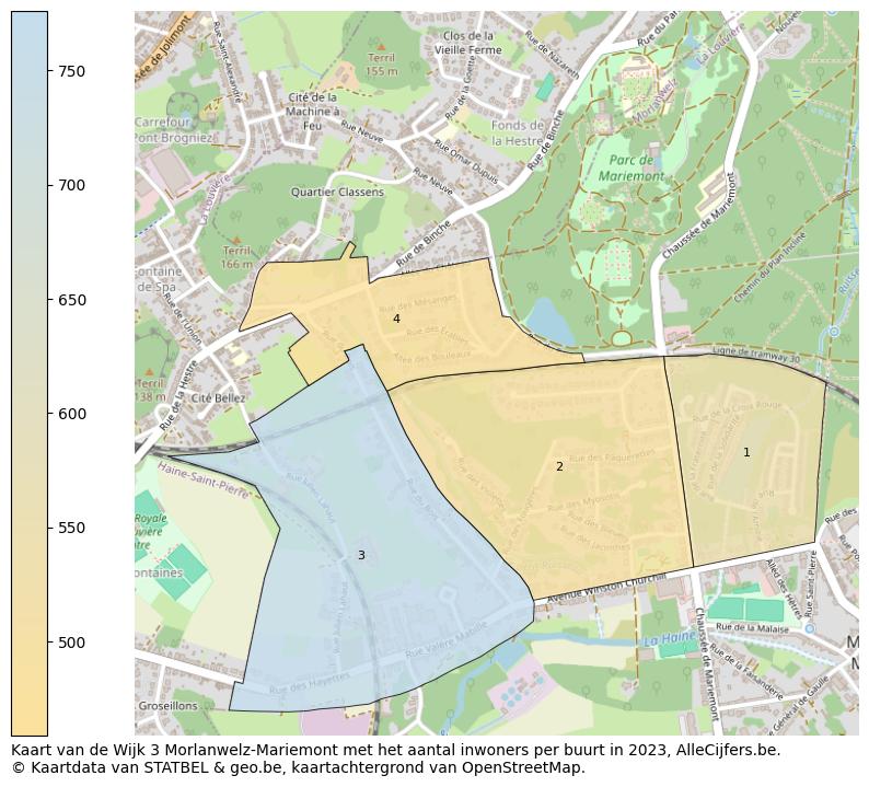 Aantal inwoners op de kaart van de Wijk 3 Morlanwelz-Mariemont: Op deze pagina vind je veel informatie over inwoners (zoals de verdeling naar leeftijdsgroepen, gezinssamenstelling, geslacht, autochtoon of Belgisch met een immigratie achtergrond,...), woningen (aantallen, types, prijs ontwikkeling, gebruik, type eigendom,...) en méér (autobezit, energieverbruik,...)  op basis van open data van STATBEL en diverse andere bronnen!