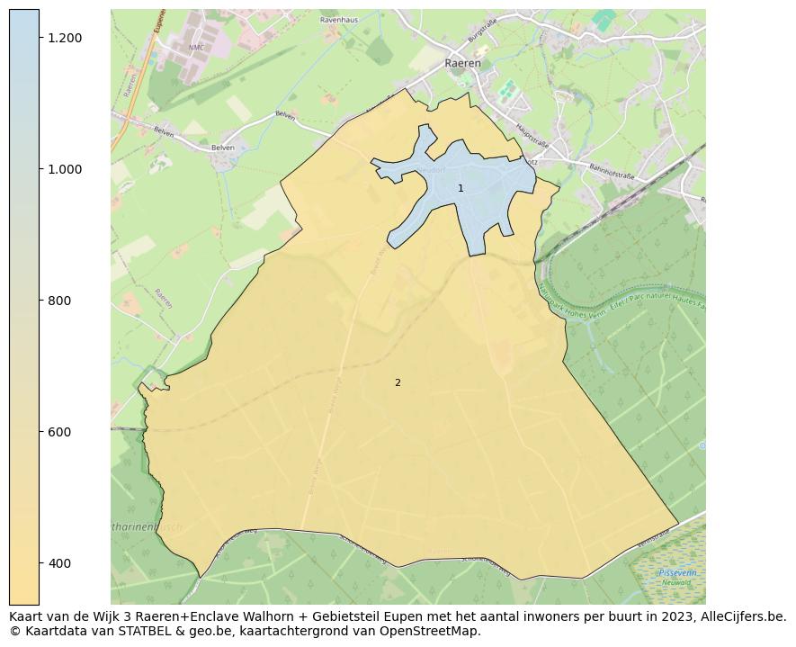 Aantal inwoners op de kaart van de Wijk 3 Raeren+Enclave Walhorn + Gebietsteil Eupen: Op deze pagina vind je veel informatie over inwoners (zoals de verdeling naar leeftijdsgroepen, gezinssamenstelling, geslacht, autochtoon of Belgisch met een immigratie achtergrond,...), woningen (aantallen, types, prijs ontwikkeling, gebruik, type eigendom,...) en méér (autobezit, energieverbruik,...)  op basis van open data van STATBEL en diverse andere bronnen!