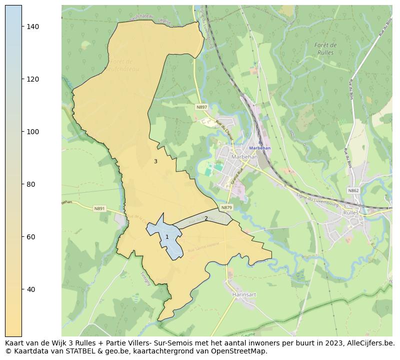 Aantal inwoners op de kaart van de Wijk 3 Rulles + Partie Villers- Sur-Semois: Op deze pagina vind je veel informatie over inwoners (zoals de verdeling naar leeftijdsgroepen, gezinssamenstelling, geslacht, autochtoon of Belgisch met een immigratie achtergrond,...), woningen (aantallen, types, prijs ontwikkeling, gebruik, type eigendom,...) en méér (autobezit, energieverbruik,...)  op basis van open data van STATBEL en diverse andere bronnen!