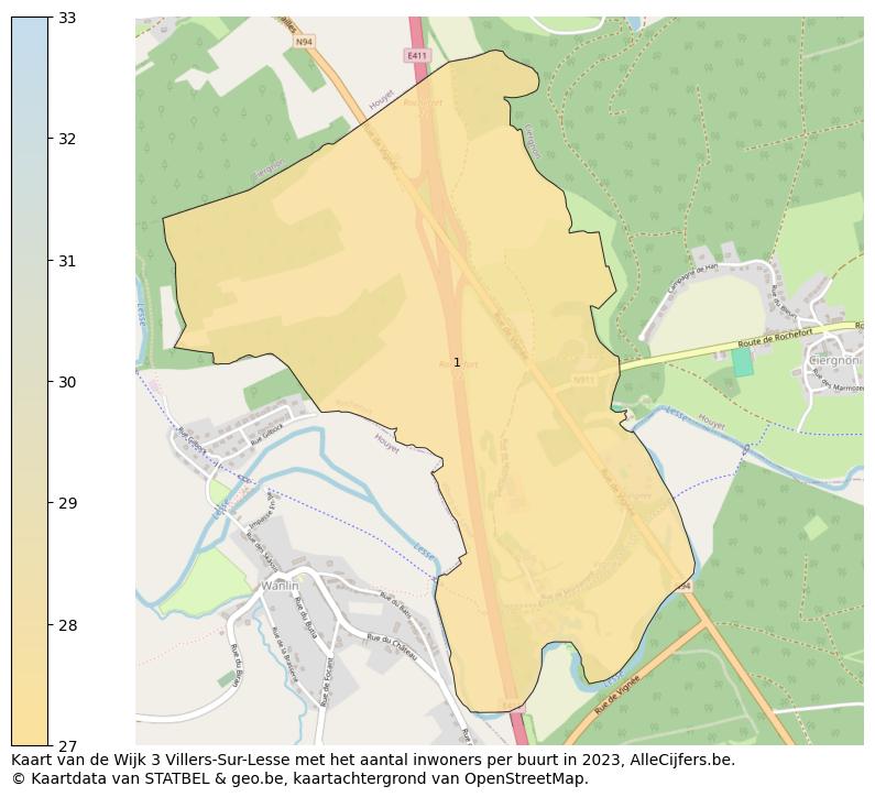 Aantal inwoners op de kaart van de Wijk 3 Villers-Sur-Lesse: Op deze pagina vind je veel informatie over inwoners (zoals de verdeling naar leeftijdsgroepen, gezinssamenstelling, geslacht, autochtoon of Belgisch met een immigratie achtergrond,...), woningen (aantallen, types, prijs ontwikkeling, gebruik, type eigendom,...) en méér (autobezit, energieverbruik,...)  op basis van open data van STATBEL en diverse andere bronnen!