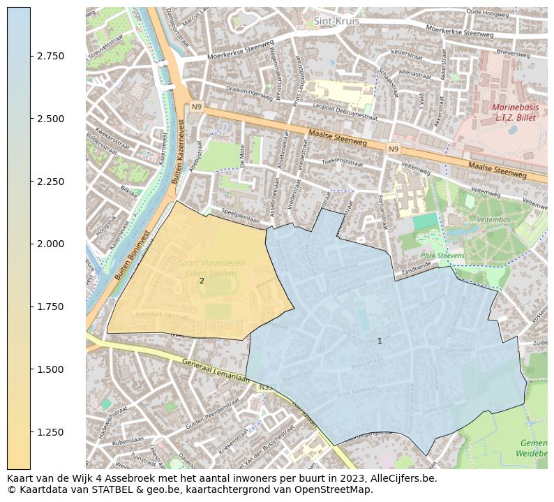 Aantal inwoners op de kaart van de Wijk 4 Assebroek: Op deze pagina vind je veel informatie over inwoners (zoals de verdeling naar leeftijdsgroepen, gezinssamenstelling, geslacht, autochtoon of Belgisch met een immigratie achtergrond,...), woningen (aantallen, types, prijs ontwikkeling, gebruik, type eigendom,...) en méér (autobezit, energieverbruik,...)  op basis van open data van STATBEL en diverse andere bronnen!