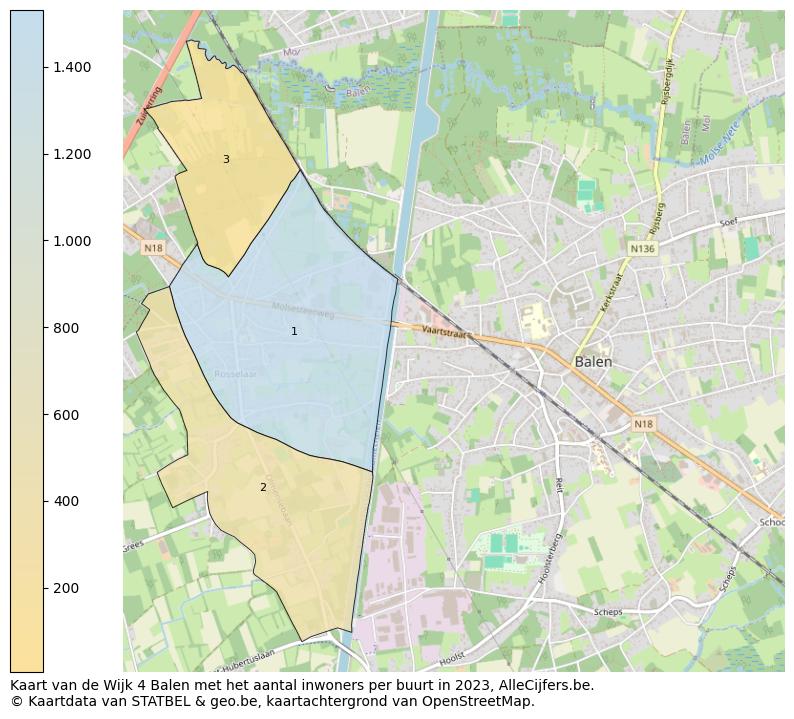 Aantal inwoners op de kaart van de Wijk 4 Balen: Op deze pagina vind je veel informatie over inwoners (zoals de verdeling naar leeftijdsgroepen, gezinssamenstelling, geslacht, autochtoon of Belgisch met een immigratie achtergrond,...), woningen (aantallen, types, prijs ontwikkeling, gebruik, type eigendom,...) en méér (autobezit, energieverbruik,...)  op basis van open data van STATBEL en diverse andere bronnen!
