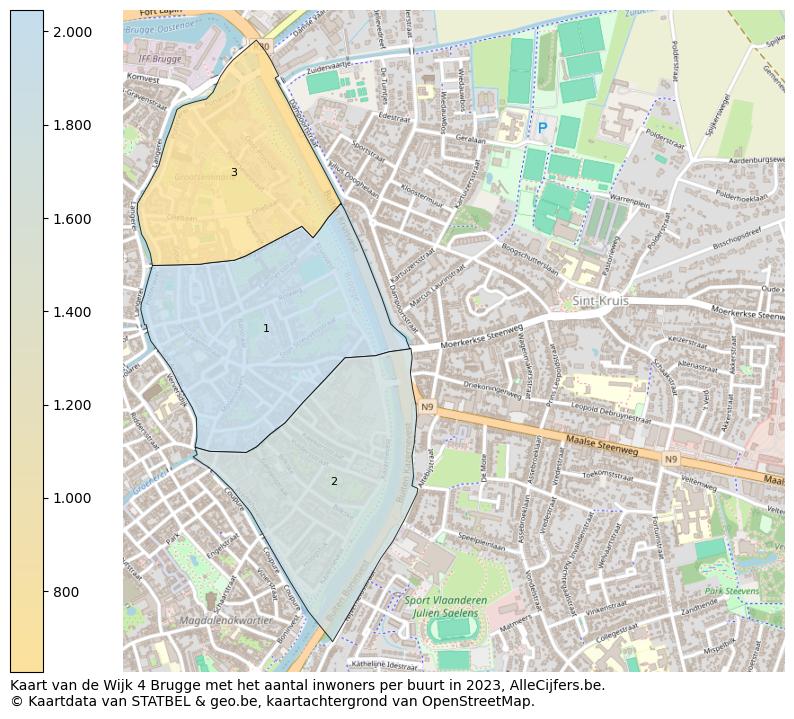 Aantal inwoners op de kaart van de Wijk 4 Brugge: Op deze pagina vind je veel informatie over inwoners (zoals de verdeling naar leeftijdsgroepen, gezinssamenstelling, geslacht, autochtoon of Belgisch met een immigratie achtergrond,...), woningen (aantallen, types, prijs ontwikkeling, gebruik, type eigendom,...) en méér (autobezit, energieverbruik,...)  op basis van open data van STATBEL en diverse andere bronnen!