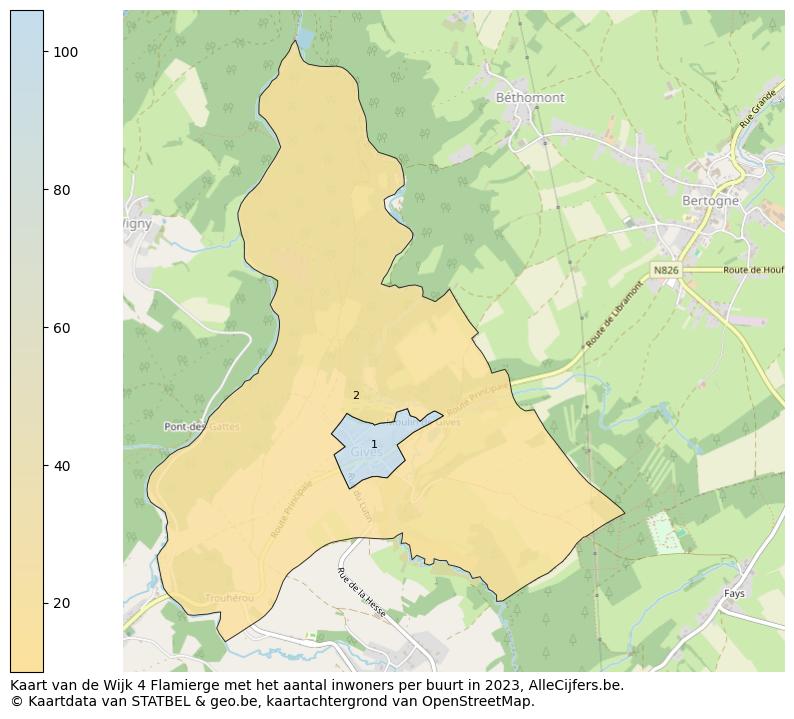 Aantal inwoners op de kaart van de Wijk 4 Flamierge: Op deze pagina vind je veel informatie over inwoners (zoals de verdeling naar leeftijdsgroepen, gezinssamenstelling, geslacht, autochtoon of Belgisch met een immigratie achtergrond,...), woningen (aantallen, types, prijs ontwikkeling, gebruik, type eigendom,...) en méér (autobezit, energieverbruik,...)  op basis van open data van STATBEL en diverse andere bronnen!