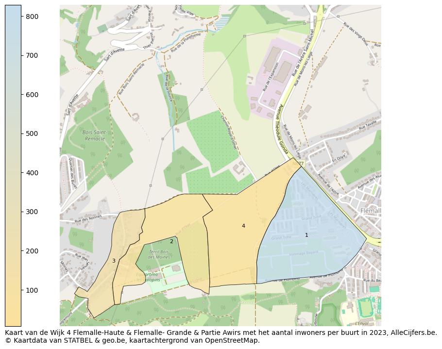 Aantal inwoners op de kaart van de Wijk 4 Flemalle-Haute & Flemalle- Grande & Partie Awirs: Op deze pagina vind je veel informatie over inwoners (zoals de verdeling naar leeftijdsgroepen, gezinssamenstelling, geslacht, autochtoon of Belgisch met een immigratie achtergrond,...), woningen (aantallen, types, prijs ontwikkeling, gebruik, type eigendom,...) en méér (autobezit, energieverbruik,...)  op basis van open data van STATBEL en diverse andere bronnen!