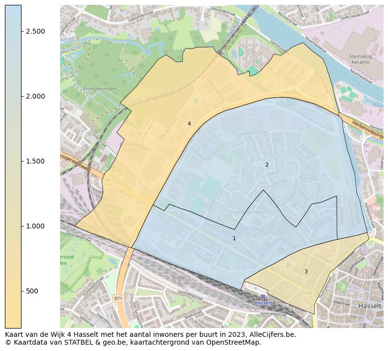 Aantal inwoners op de kaart van de Wijk 4 Hasselt: Op deze pagina vind je veel informatie over inwoners (zoals de verdeling naar leeftijdsgroepen, gezinssamenstelling, geslacht, autochtoon of Belgisch met een immigratie achtergrond,...), woningen (aantallen, types, prijs ontwikkeling, gebruik, type eigendom,...) en méér (autobezit, energieverbruik,...)  op basis van open data van STATBEL en diverse andere bronnen!