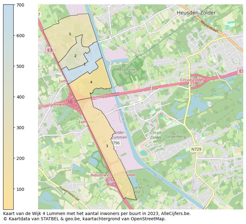 Aantal inwoners op de kaart van de Wijk 4 Lummen: Op deze pagina vind je veel informatie over inwoners (zoals de verdeling naar leeftijdsgroepen, gezinssamenstelling, geslacht, autochtoon of Belgisch met een immigratie achtergrond,...), woningen (aantallen, types, prijs ontwikkeling, gebruik, type eigendom,...) en méér (autobezit, energieverbruik,...)  op basis van open data van STATBEL en diverse andere bronnen!