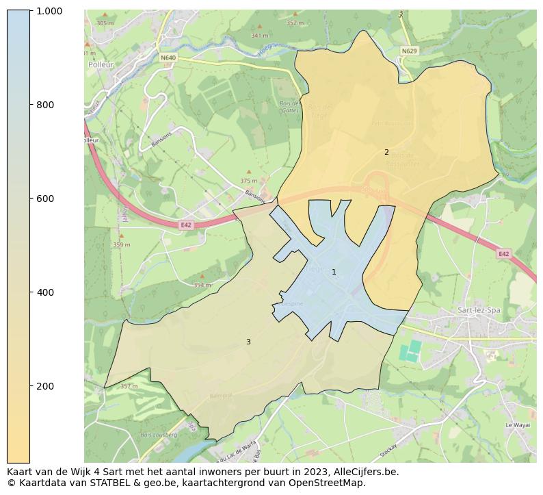 Aantal inwoners op de kaart van de Wijk 4 Sart: Op deze pagina vind je veel informatie over inwoners (zoals de verdeling naar leeftijdsgroepen, gezinssamenstelling, geslacht, autochtoon of Belgisch met een immigratie achtergrond,...), woningen (aantallen, types, prijs ontwikkeling, gebruik, type eigendom,...) en méér (autobezit, energieverbruik,...)  op basis van open data van STATBEL en diverse andere bronnen!