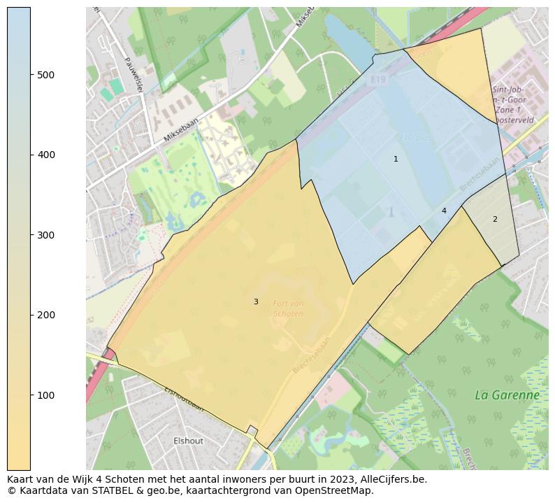 Aantal inwoners op de kaart van de Wijk 4 Schoten: Op deze pagina vind je veel informatie over inwoners (zoals de verdeling naar leeftijdsgroepen, gezinssamenstelling, geslacht, autochtoon of Belgisch met een immigratie achtergrond,...), woningen (aantallen, types, prijs ontwikkeling, gebruik, type eigendom,...) en méér (autobezit, energieverbruik,...)  op basis van open data van STATBEL en diverse andere bronnen!