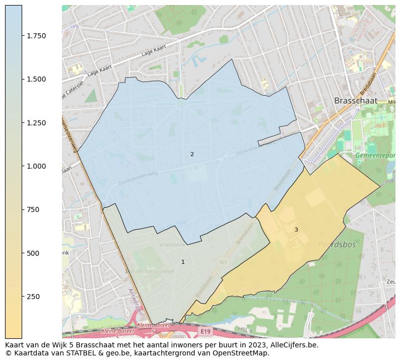 Aantal inwoners op de kaart van de Wijk 5 Brasschaat: Op deze pagina vind je veel informatie over inwoners (zoals de verdeling naar leeftijdsgroepen, gezinssamenstelling, geslacht, autochtoon of Belgisch met een immigratie achtergrond,...), woningen (aantallen, types, prijs ontwikkeling, gebruik, type eigendom,...) en méér (autobezit, energieverbruik,...)  op basis van open data van STATBEL en diverse andere bronnen!