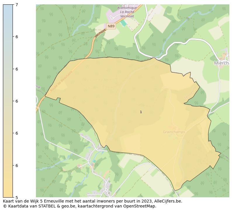 Aantal inwoners op de kaart van de Wijk 5 Erneuville: Op deze pagina vind je veel informatie over inwoners (zoals de verdeling naar leeftijdsgroepen, gezinssamenstelling, geslacht, autochtoon of Belgisch met een immigratie achtergrond,...), woningen (aantallen, types, prijs ontwikkeling, gebruik, type eigendom,...) en méér (autobezit, energieverbruik,...)  op basis van open data van STATBEL en diverse andere bronnen!
