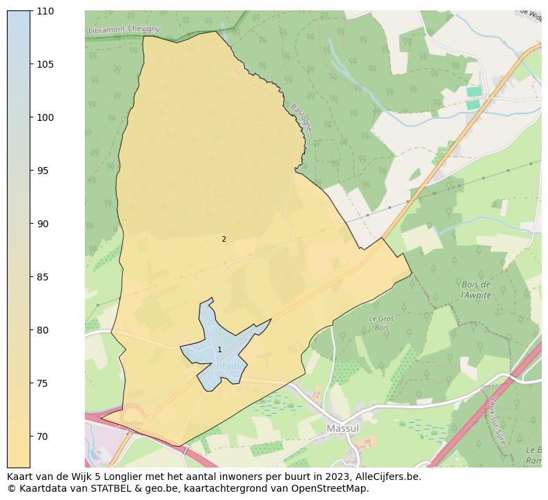 Aantal inwoners op de kaart van de Wijk 5 Longlier: Op deze pagina vind je veel informatie over inwoners (zoals de verdeling naar leeftijdsgroepen, gezinssamenstelling, geslacht, autochtoon of Belgisch met een immigratie achtergrond,...), woningen (aantallen, types, prijs ontwikkeling, gebruik, type eigendom,...) en méér (autobezit, energieverbruik,...)  op basis van open data van STATBEL en diverse andere bronnen!