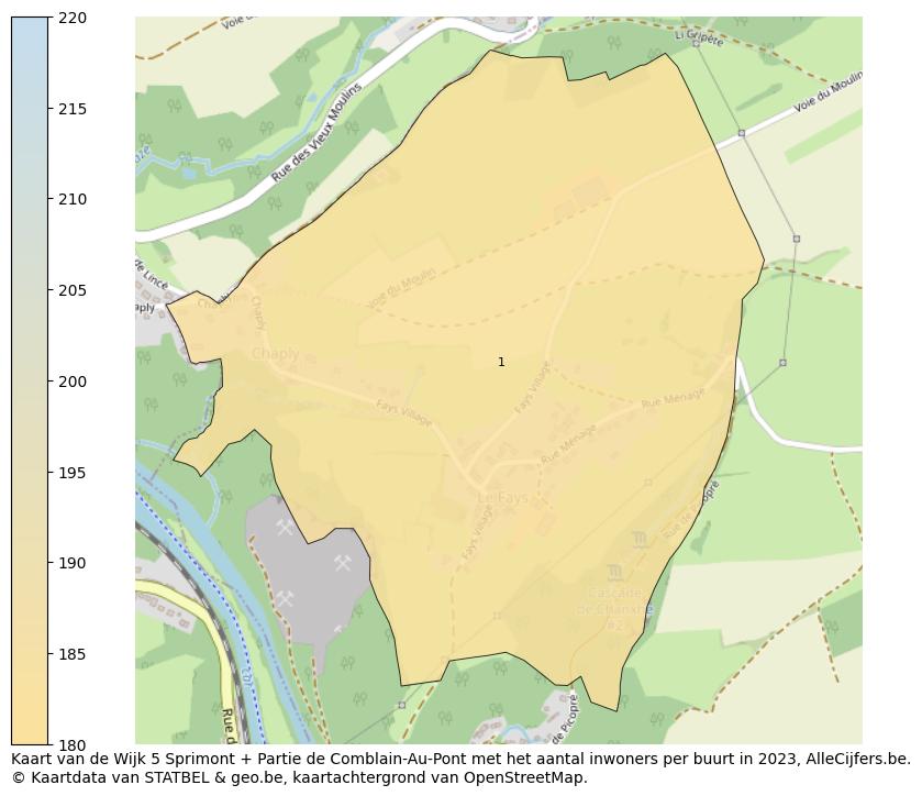 Aantal inwoners op de kaart van de Wijk 5 Sprimont + Partie de Comblain-Au-Pont: Op deze pagina vind je veel informatie over inwoners (zoals de verdeling naar leeftijdsgroepen, gezinssamenstelling, geslacht, autochtoon of Belgisch met een immigratie achtergrond,...), woningen (aantallen, types, prijs ontwikkeling, gebruik, type eigendom,...) en méér (autobezit, energieverbruik,...)  op basis van open data van STATBEL en diverse andere bronnen!