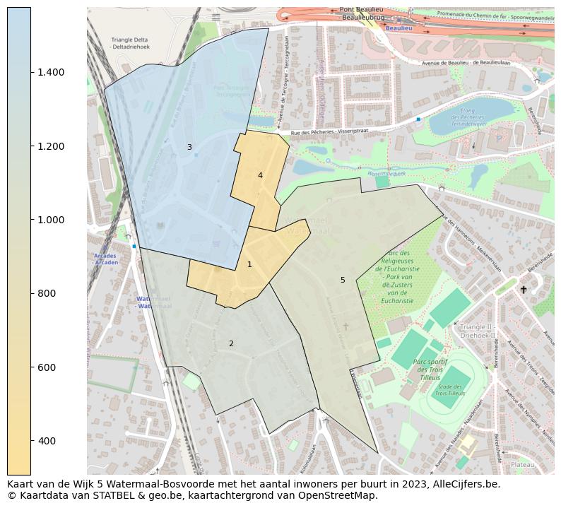 Aantal inwoners op de kaart van de Wijk 5 Watermaal-Bosvoorde: Op deze pagina vind je veel informatie over inwoners (zoals de verdeling naar leeftijdsgroepen, gezinssamenstelling, geslacht, autochtoon of Belgisch met een immigratie achtergrond,...), woningen (aantallen, types, prijs ontwikkeling, gebruik, type eigendom,...) en méér (autobezit, energieverbruik,...)  op basis van open data van STATBEL en diverse andere bronnen!