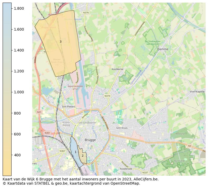 Aantal inwoners op de kaart van de Wijk 6 Brugge: Op deze pagina vind je veel informatie over inwoners (zoals de verdeling naar leeftijdsgroepen, gezinssamenstelling, geslacht, autochtoon of Belgisch met een immigratie achtergrond,...), woningen (aantallen, types, prijs ontwikkeling, gebruik, type eigendom,...) en méér (autobezit, energieverbruik,...)  op basis van open data van STATBEL en diverse andere bronnen!