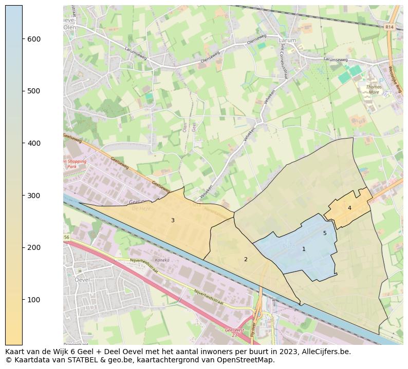 Aantal inwoners op de kaart van de Wijk 6 Geel + Deel Oevel: Op deze pagina vind je veel informatie over inwoners (zoals de verdeling naar leeftijdsgroepen, gezinssamenstelling, geslacht, autochtoon of Belgisch met een immigratie achtergrond,...), woningen (aantallen, types, prijs ontwikkeling, gebruik, type eigendom,...) en méér (autobezit, energieverbruik,...)  op basis van open data van STATBEL en diverse andere bronnen!