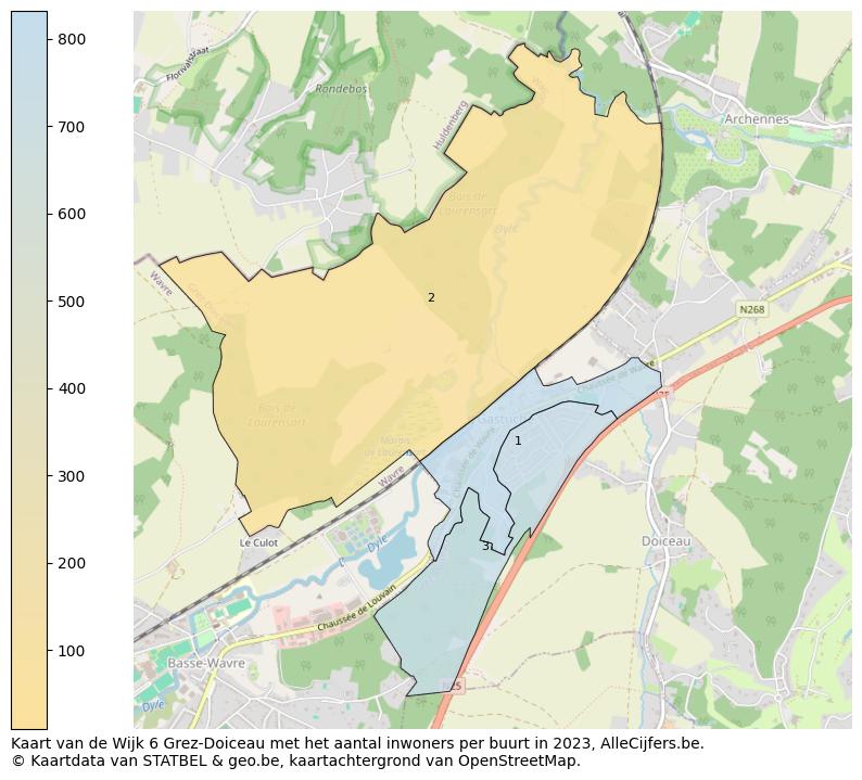 Aantal inwoners op de kaart van de Wijk 6 Grez-Doiceau: Op deze pagina vind je veel informatie over inwoners (zoals de verdeling naar leeftijdsgroepen, gezinssamenstelling, geslacht, autochtoon of Belgisch met een immigratie achtergrond,...), woningen (aantallen, types, prijs ontwikkeling, gebruik, type eigendom,...) en méér (autobezit, energieverbruik,...)  op basis van open data van STATBEL en diverse andere bronnen!