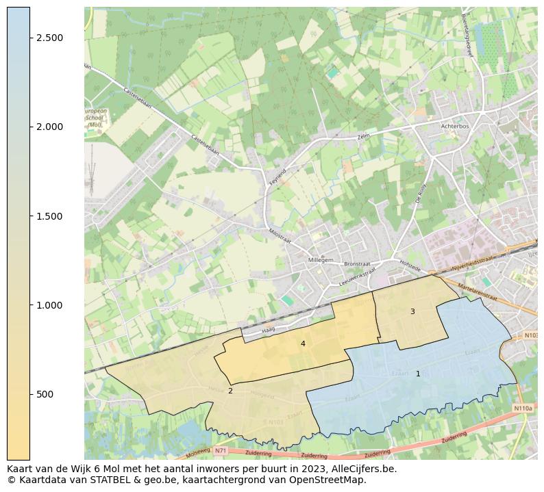 Aantal inwoners op de kaart van de Wijk 6 Mol: Op deze pagina vind je veel informatie over inwoners (zoals de verdeling naar leeftijdsgroepen, gezinssamenstelling, geslacht, autochtoon of Belgisch met een immigratie achtergrond,...), woningen (aantallen, types, prijs ontwikkeling, gebruik, type eigendom,...) en méér (autobezit, energieverbruik,...)  op basis van open data van STATBEL en diverse andere bronnen!