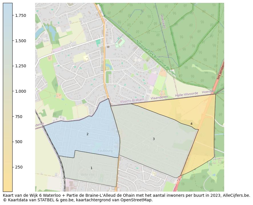 Aantal inwoners op de kaart van de Wijk 6 Waterloo + Partie de Braine-L’Alleud de Ohain: Op deze pagina vind je veel informatie over inwoners (zoals de verdeling naar leeftijdsgroepen, gezinssamenstelling, geslacht, autochtoon of Belgisch met een immigratie achtergrond,...), woningen (aantallen, types, prijs ontwikkeling, gebruik, type eigendom,...) en méér (autobezit, energieverbruik,...)  op basis van open data van STATBEL en diverse andere bronnen!