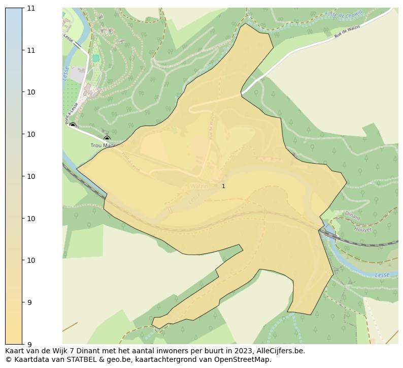 Aantal inwoners op de kaart van de Wijk 7 Dinant: Op deze pagina vind je veel informatie over inwoners (zoals de verdeling naar leeftijdsgroepen, gezinssamenstelling, geslacht, autochtoon of Belgisch met een immigratie achtergrond,...), woningen (aantallen, types, prijs ontwikkeling, gebruik, type eigendom,...) en méér (autobezit, energieverbruik,...)  op basis van open data van STATBEL en diverse andere bronnen!
