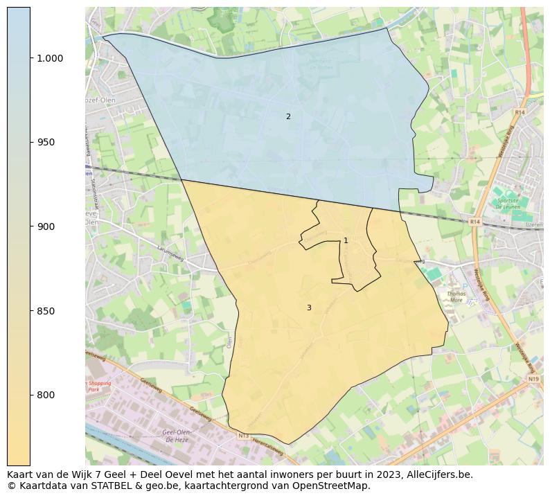 Aantal inwoners op de kaart van de Wijk 7 Geel + Deel Oevel: Op deze pagina vind je veel informatie over inwoners (zoals de verdeling naar leeftijdsgroepen, gezinssamenstelling, geslacht, autochtoon of Belgisch met een immigratie achtergrond,...), woningen (aantallen, types, prijs ontwikkeling, gebruik, type eigendom,...) en méér (autobezit, energieverbruik,...)  op basis van open data van STATBEL en diverse andere bronnen!